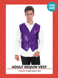 Load image into Gallery viewer, Mens Purple Sequin Vest - The Base Warehouse