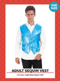Load image into Gallery viewer, Mens Light Blue Sequin Vest - The Base Warehouse