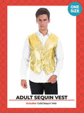 Load image into Gallery viewer, Mens Gold Sequin Vest - The Base Warehouse