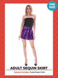 Load image into Gallery viewer, Womens Purple Sequin Bandeau Skirt - The Base Warehouse