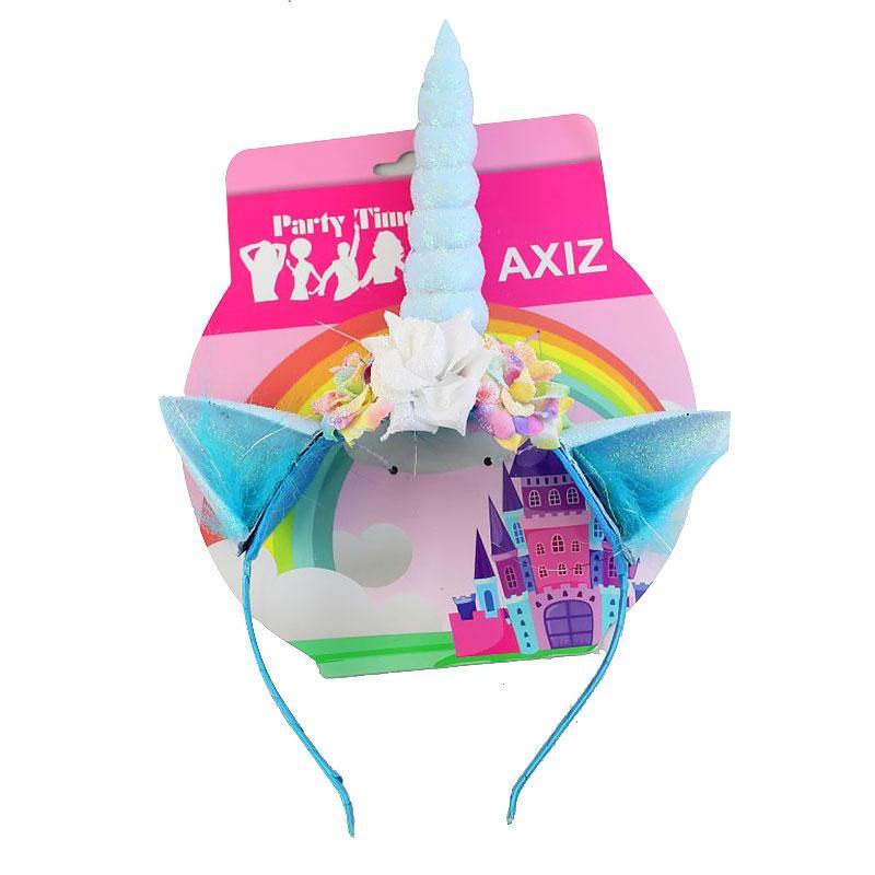 Sparkle Blue Unicorn Headband - The Base Warehouse