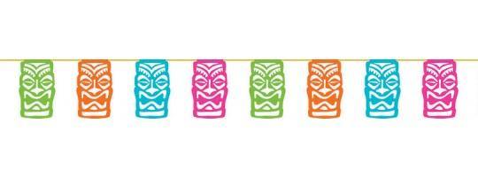 Tiki Paper Flag Banner