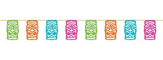 Tiki Paper Flag Banner