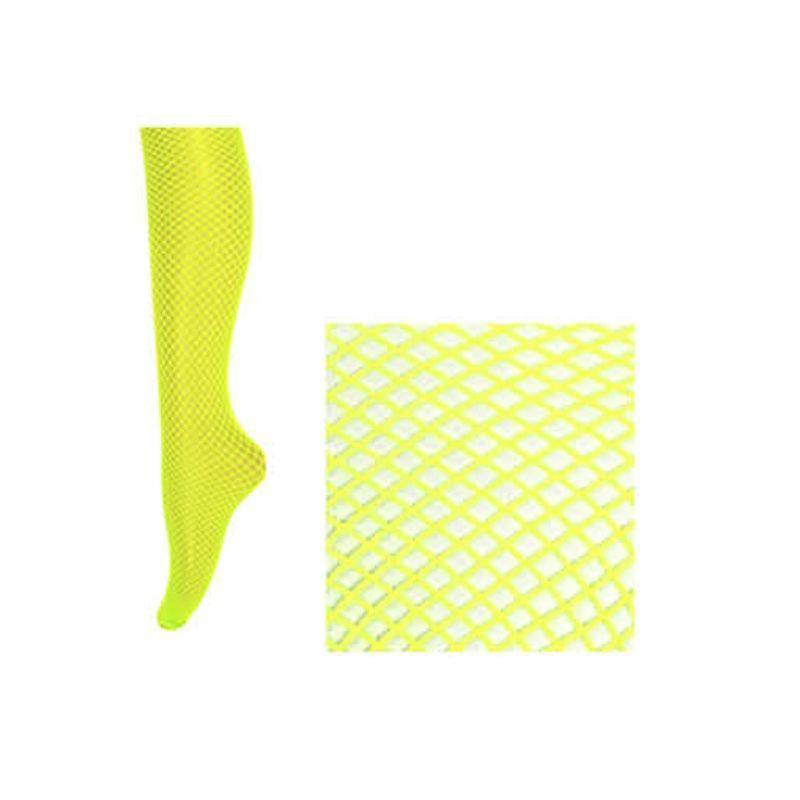Womens Yellow Fishnet Pantyhose - The Base Warehouse