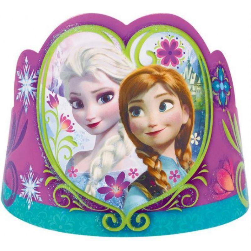 8 Pack Frozen Paper Tiaras - The Base Warehouse