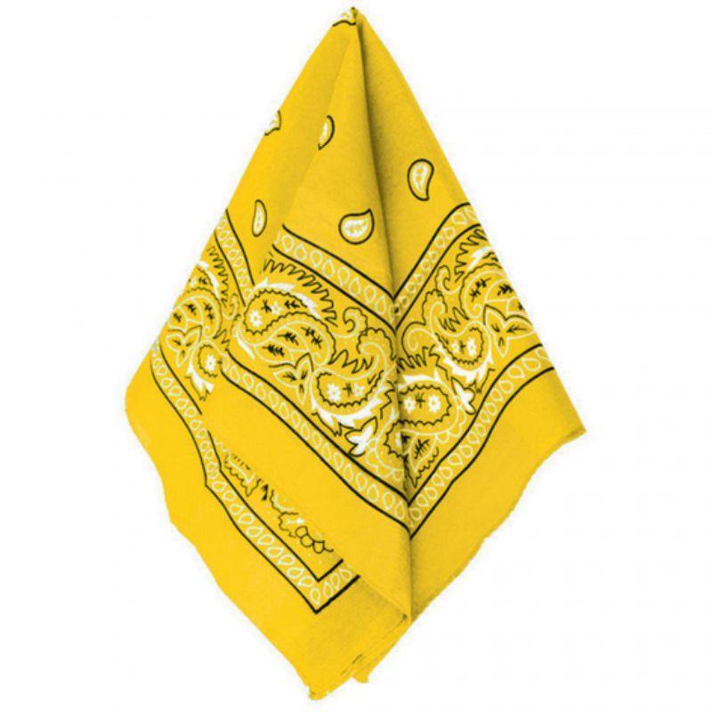 Yellow Paisley Bandana - The Base Warehouse