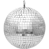 Load image into Gallery viewer, Silver Mirror Disco Ball - 25cm - The Base Warehouse