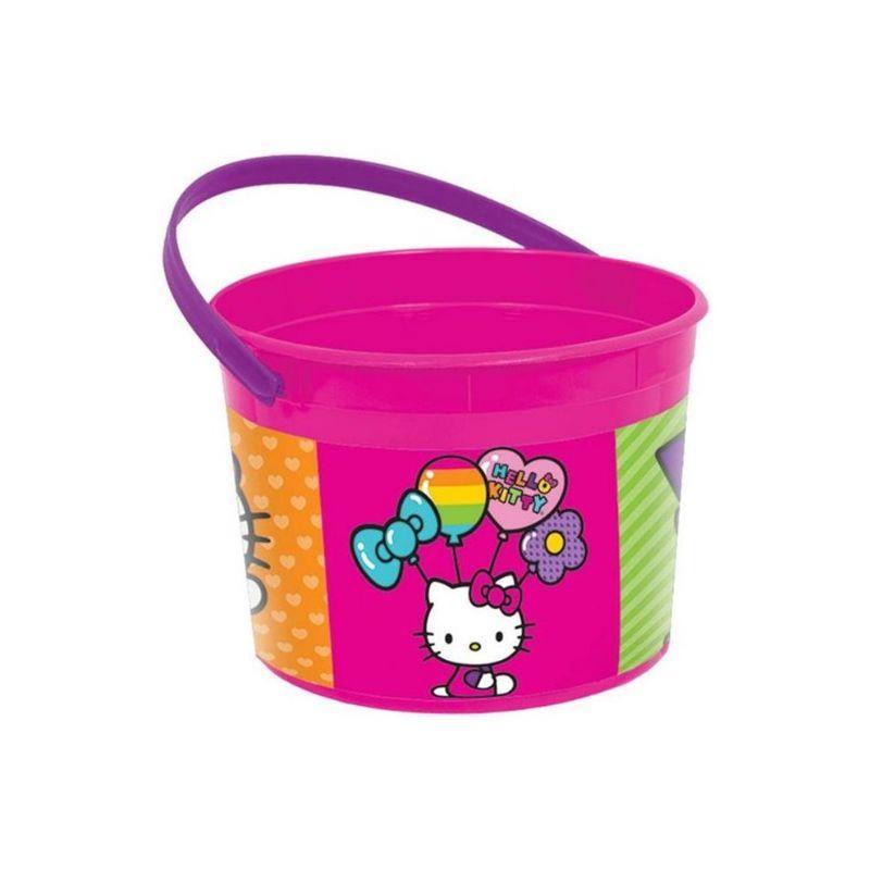 Hello Kitty Rainbow Plastic Favor Container - 12cm x 16cm - The Base Warehouse