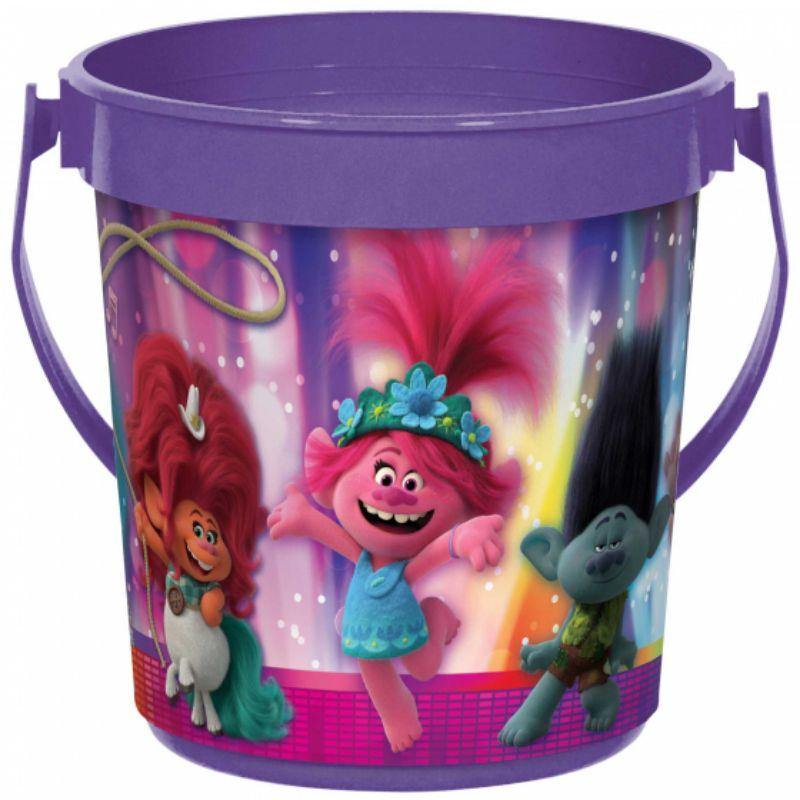 Trolls World Tour Plastic Favor Container - 12cm x 11cm - The Base Warehouse