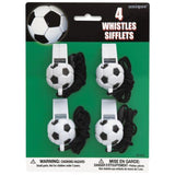 Load image into Gallery viewer, 4 Pack 3D Soccer Ball Whistles - The Base Warehouse
