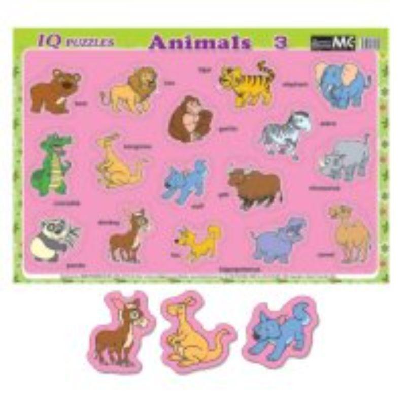 IQ Puzzles Animals 3 - 380mm x 270mm x 5mm