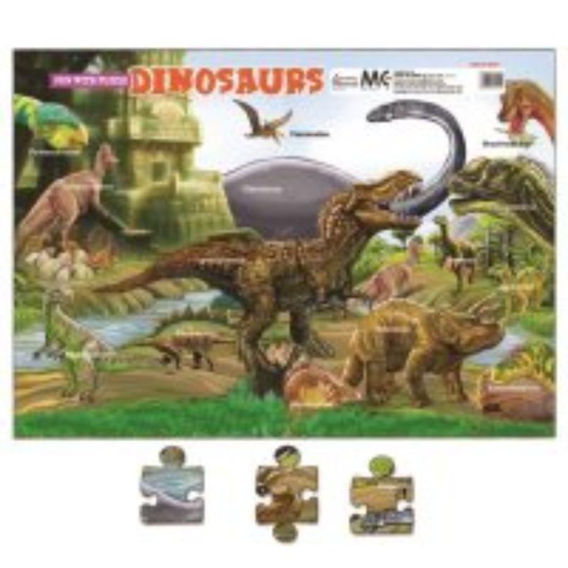 Fun With Puzzles Dinosaurs - 375mm x 265mm x 4mm