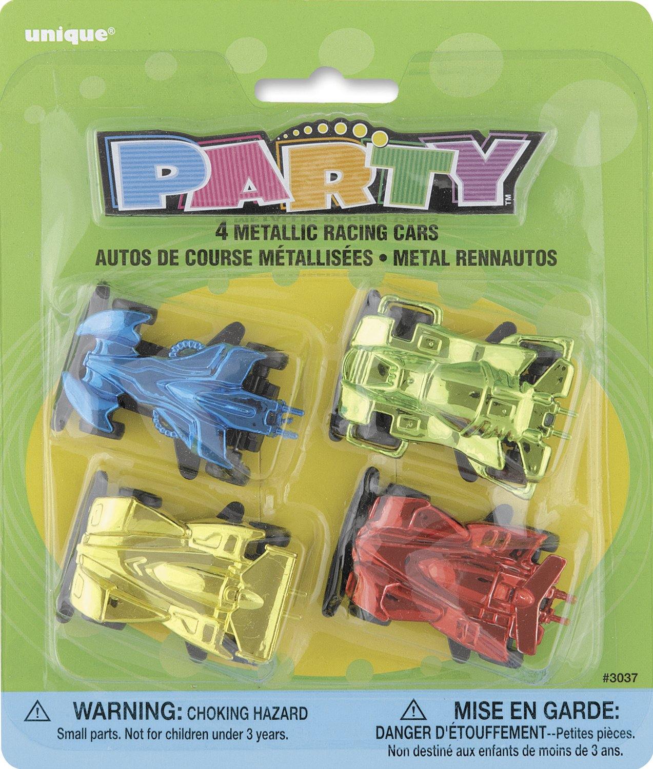 4 Pack Toy Metallic Racing Cars