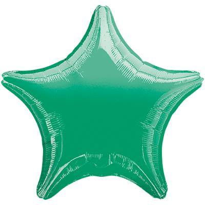 Metallic Green Star Foil Balloon - 45cm - The Base Warehouse
