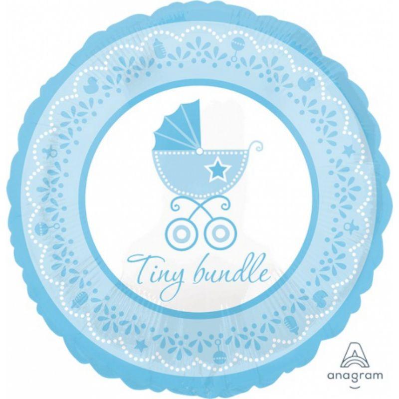 Celebrate Baby Boy Tiny Bundle Foil Balloon - 45cm