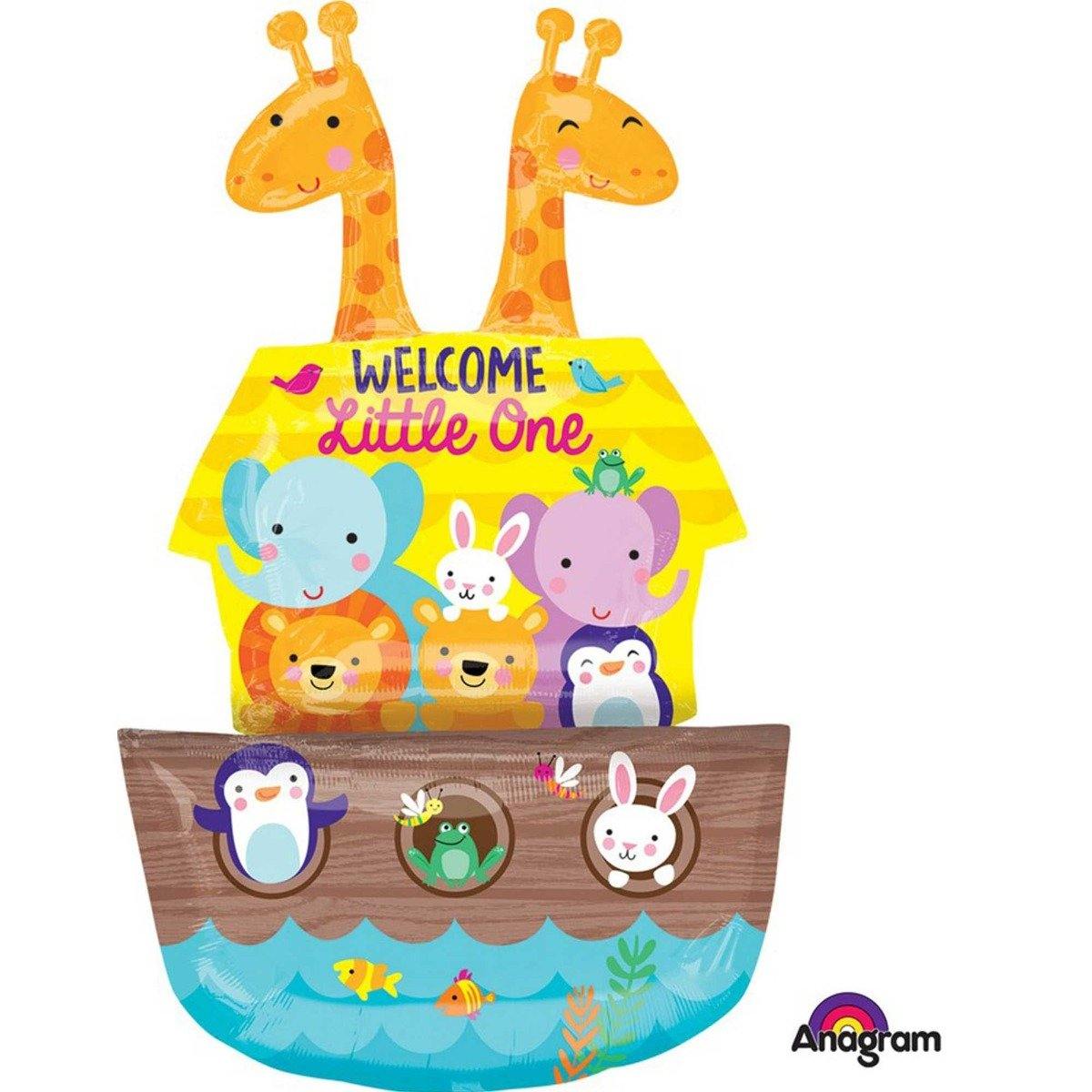 Multi-Balloon Baby Shower Noahs Ark Foil Balloon - 68cm x 109cm