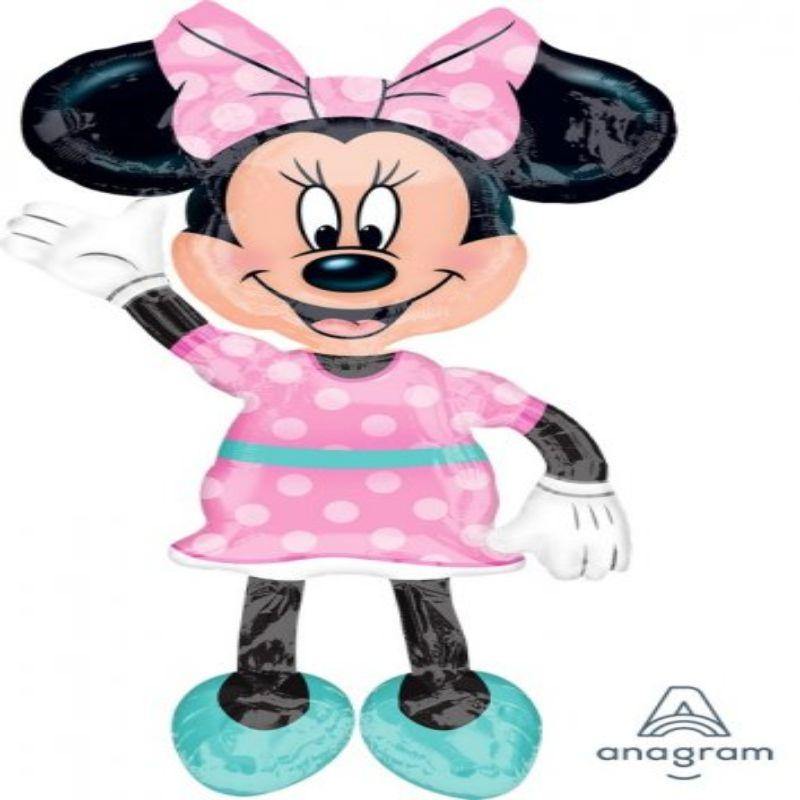 Airwalker Minnie Mouse Foil Balloon - 96cm x 137cm - The Base Warehouse