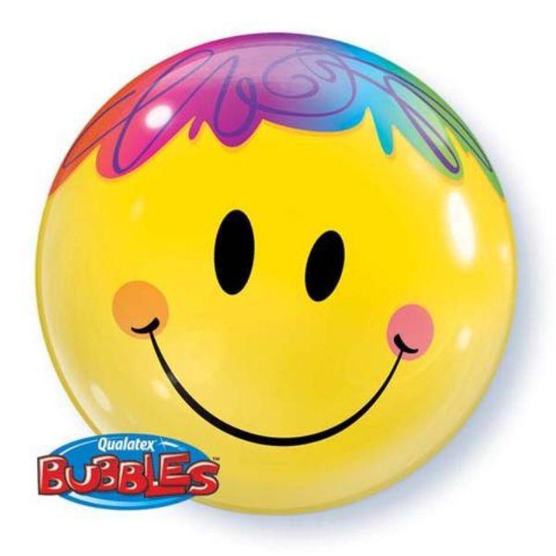 Bright Smile Face Bubble Balloon - 55cm