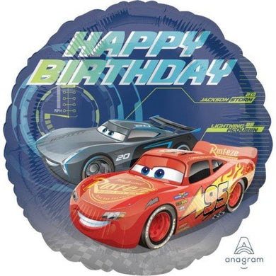 Cars 3 Happy Birthday Foil Balloon - 45cm - The Base Warehouse