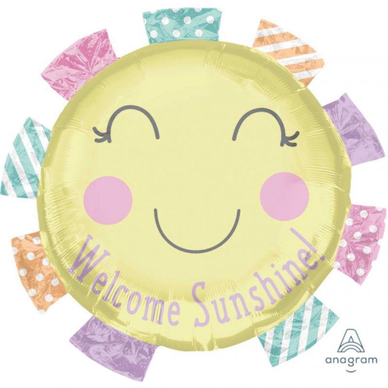 Welcome Sunshine Baby Foil Balloon - 68cm - The Base Warehouse