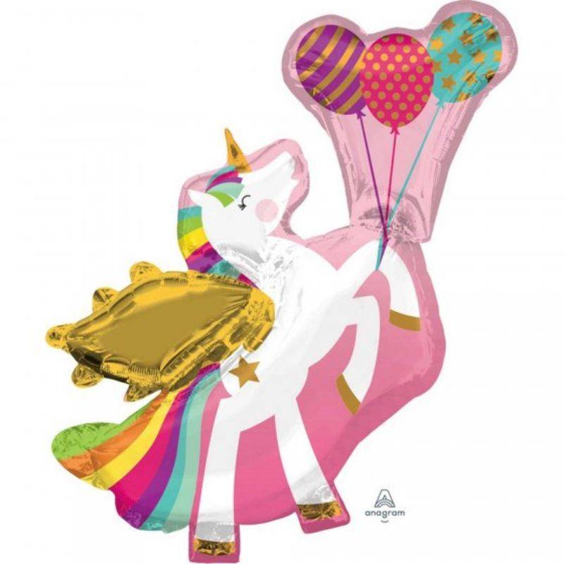 Winged Unicorn Foil Balloon - 78cm x 86cm