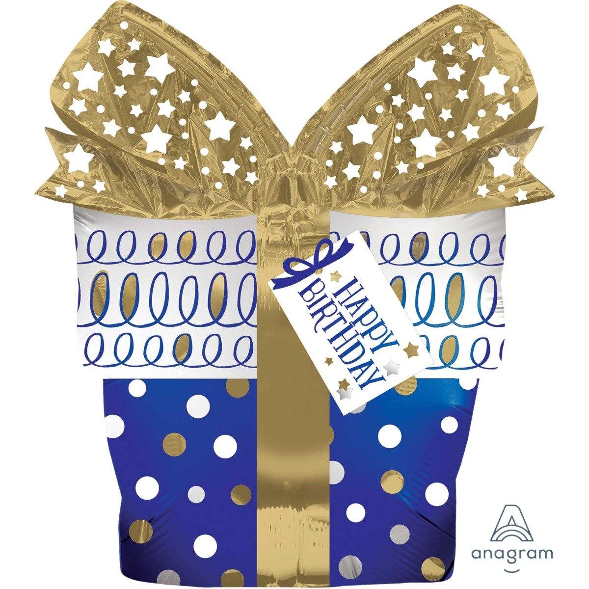 SuperShape Intricates Birthday Gift Foil Balloon - 66cm x 71cm - The Base Warehouse