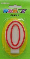 Red Numeral 0 Candle - The Base Warehouse