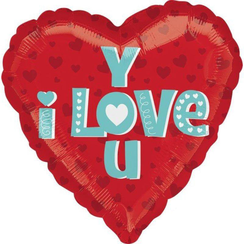 Y I Love You Type Foil Balloon - 45cm