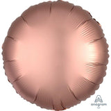 Load image into Gallery viewer, Satin Luxe Rose Copper Circle Foil Balloon - 45cm - The Base Warehouse