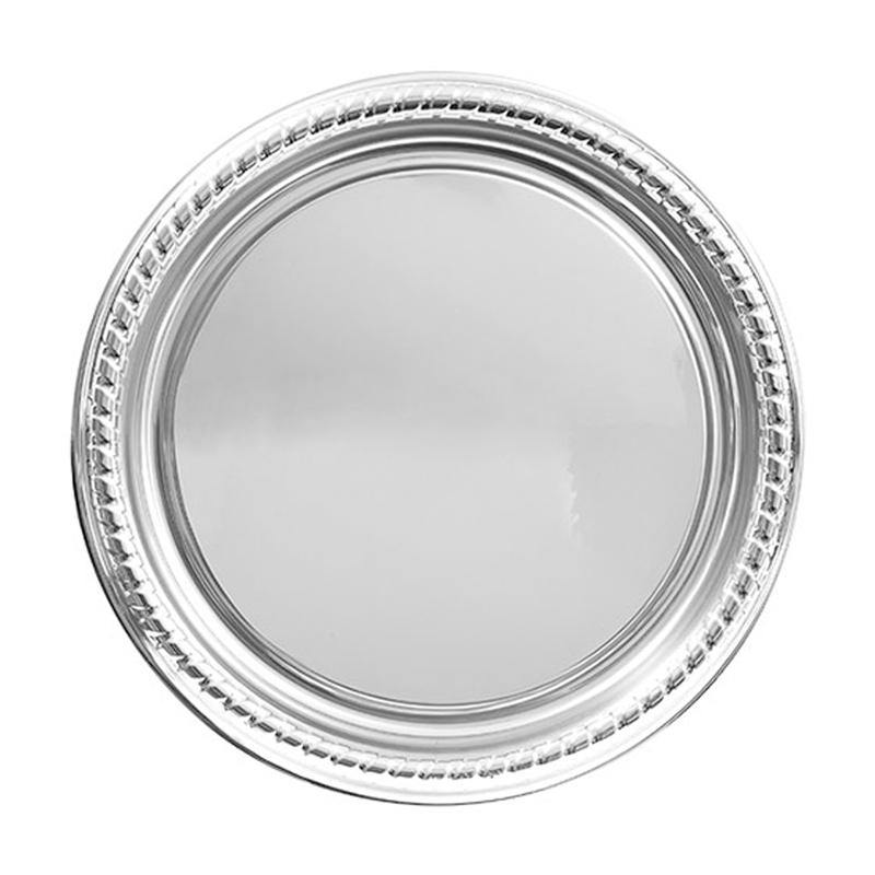 8 Pack Silver Lunch Plates - The Base Warehouse