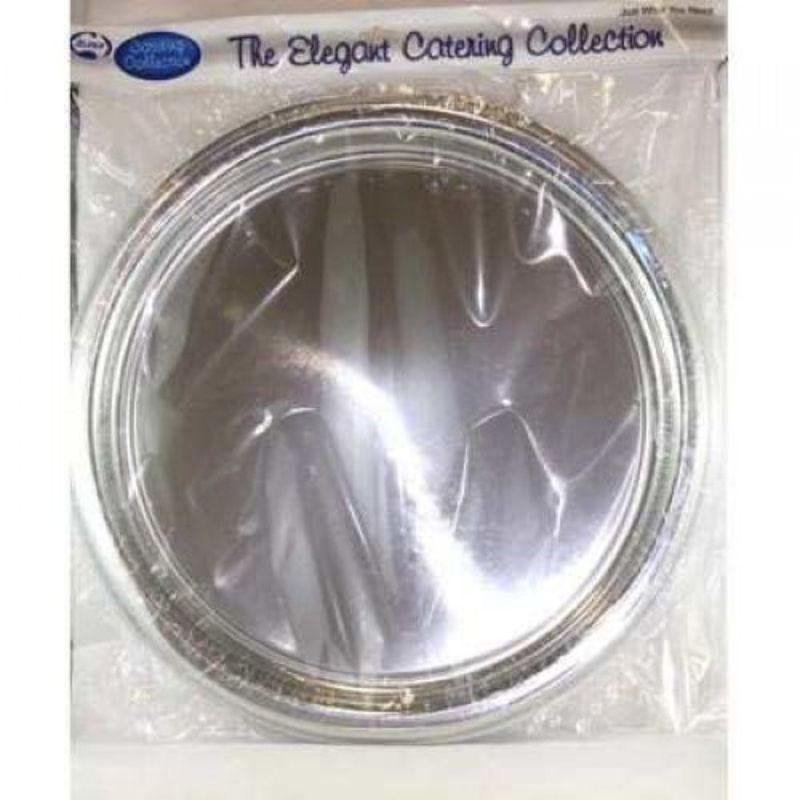 2 Pack Silver Platter Plates - 41cm