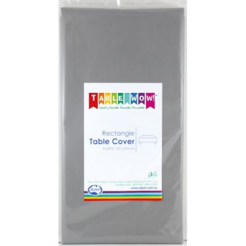 Silver Rectangle Tablecover - 1.37m x 2.74m