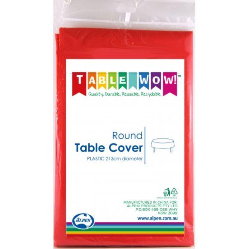 Red Round Tablecover - 2.13m