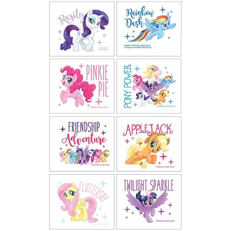 8 Pack My Little Pony Friendship Adventures Tattoo Favor - The Base Warehouse