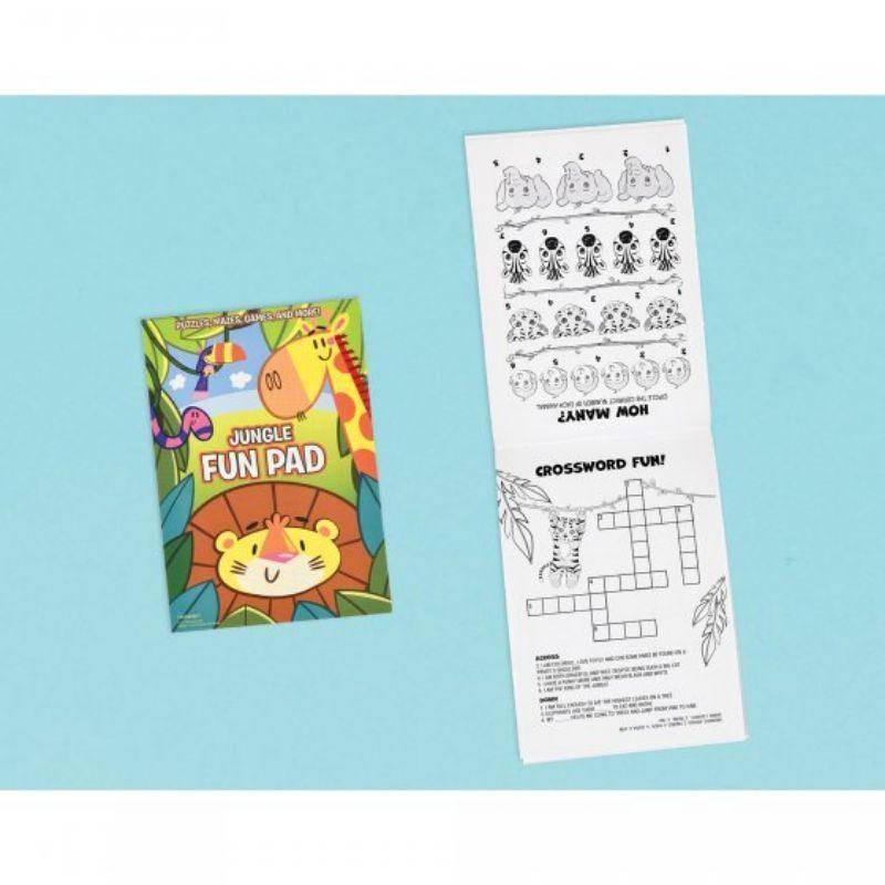 8 Pack Jungle Animal Fun Pad Favors