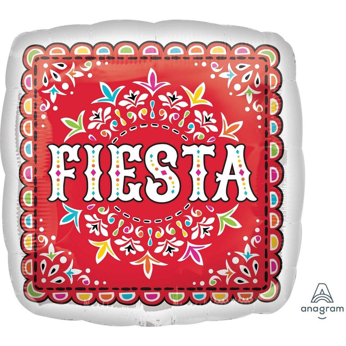 Fiesta Square Foil Balloon - 45cm - The Base Warehouse