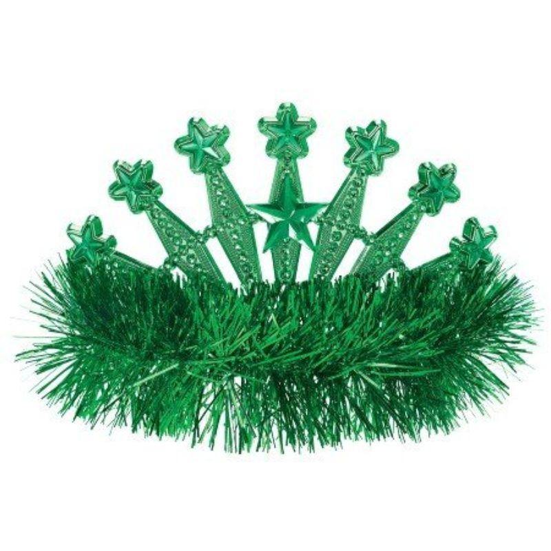 Green Tinsel Tiara - The Base Warehouse