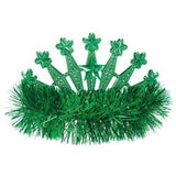Load image into Gallery viewer, Green Tinsel Tiara - The Base Warehouse