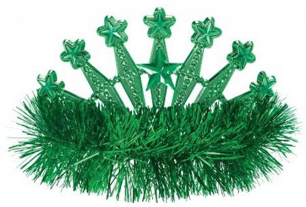 Green Tinsel Tiara - The Base Warehouse