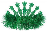 Load image into Gallery viewer, Green Tinsel Tiara - The Base Warehouse