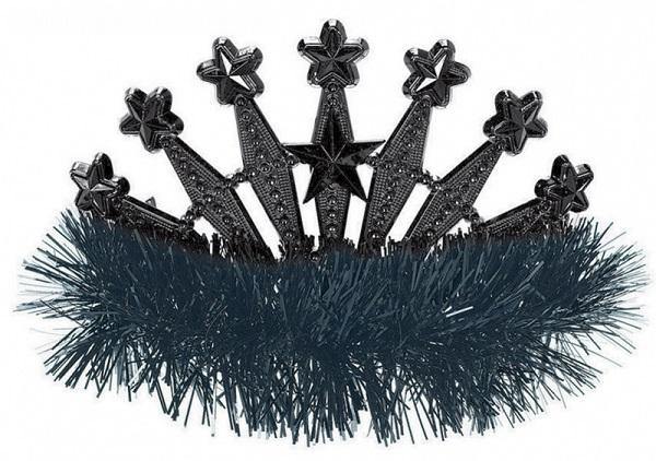Black Tinsel Tiara