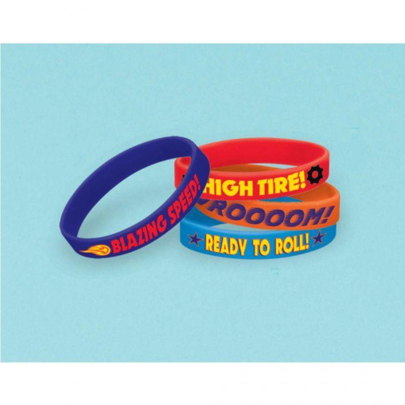 6 Pack Blaze Rubber Bracelet Favor - The Base Warehouse