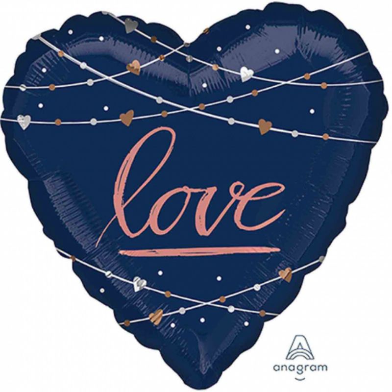 Navy Wedding Foil Balloon - 71cm