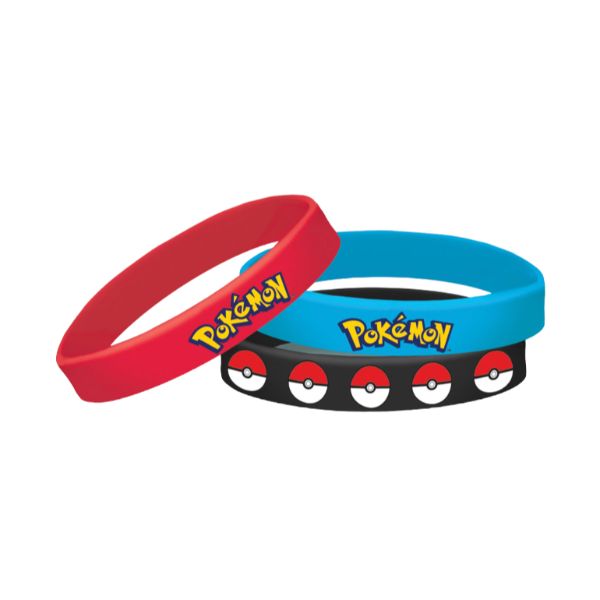 6 Pack Pokemon Core Rubber Bracelets