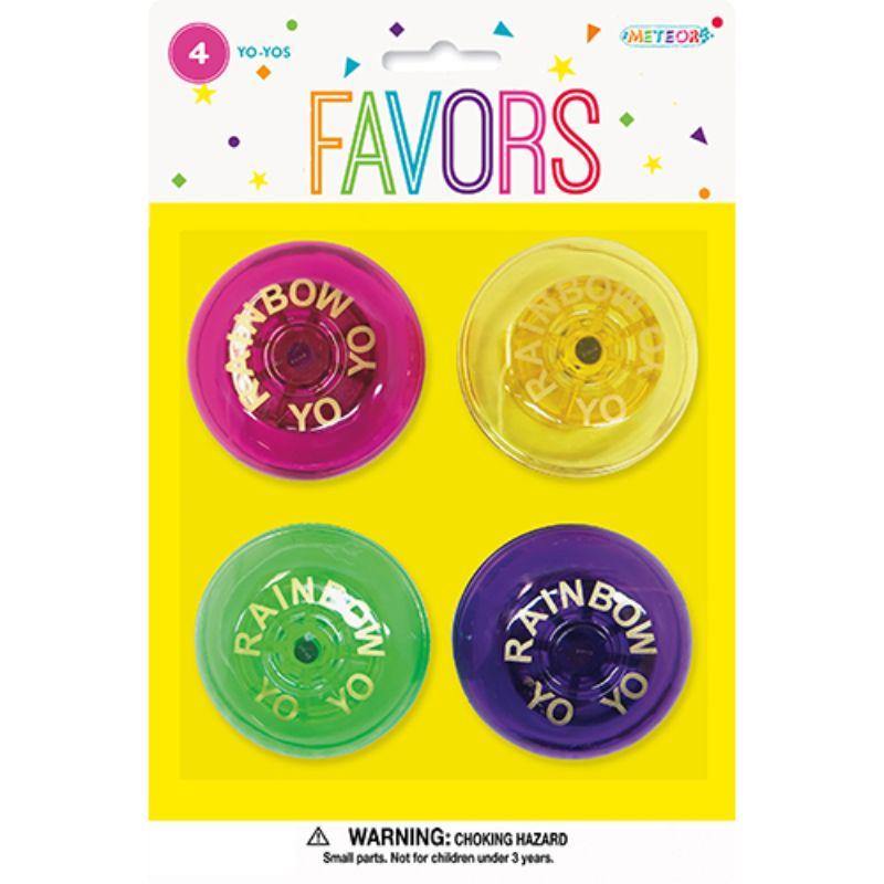 4 Pack Rainbow Yo-Yos