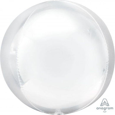 Orbz White Foil Balloon - 38cm x 40cm - The Base Warehouse
