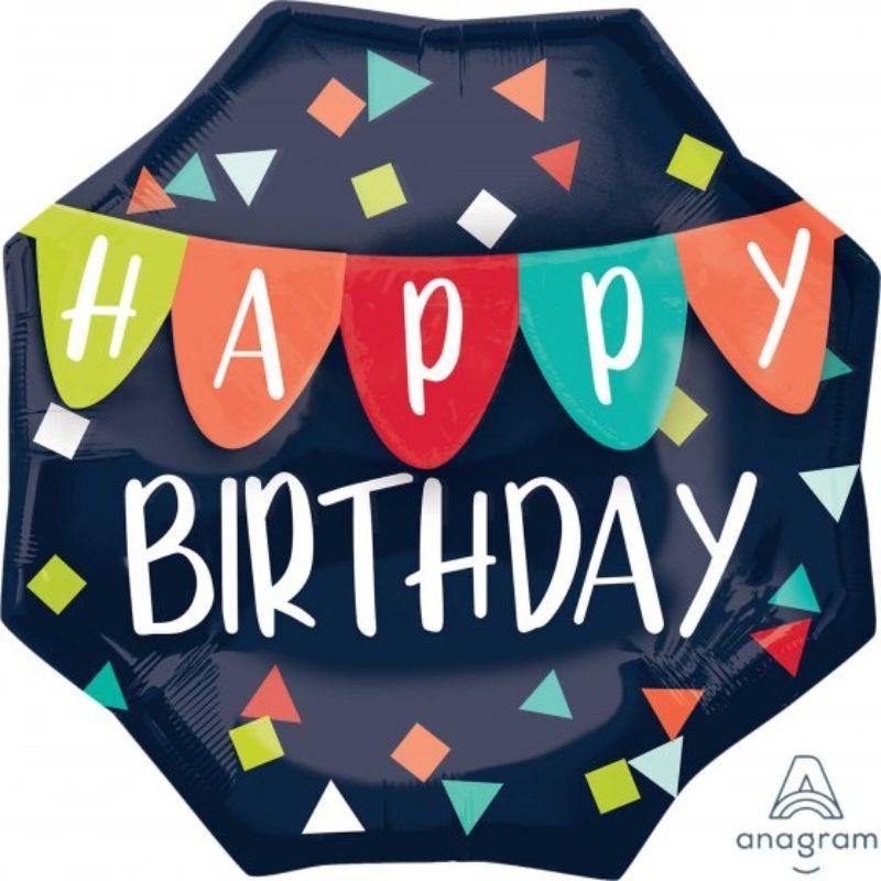 Navy Reason to Celebrate Foil Balloon - 55cm - The Base Warehouse