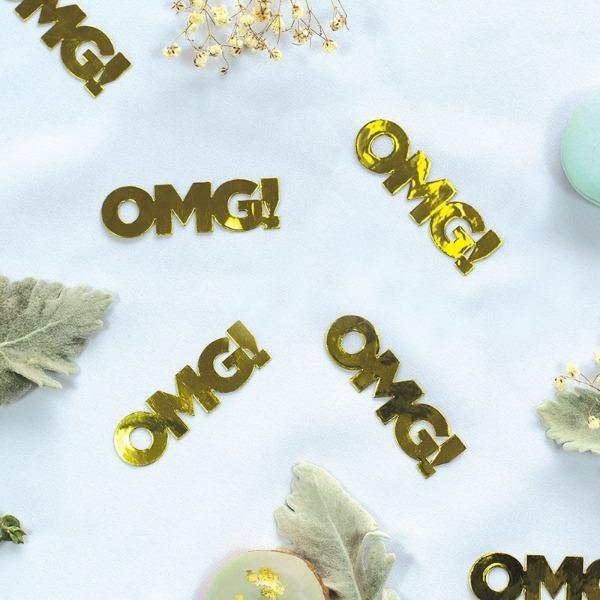 20 Pack Gold OMG Jumbo Foil Confetti - The Base Warehouse
