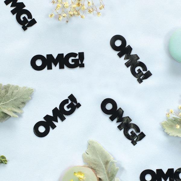 20 Pack Black OMG Jumbo Foil Confetti - The Base Warehouse