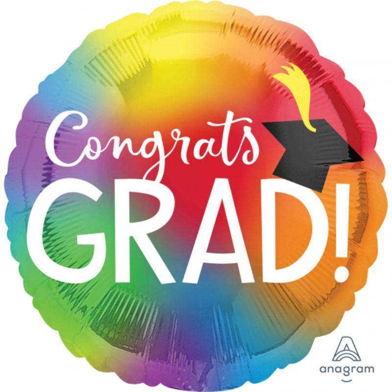 Jumbo HX Colourful Congrats Grad Foil Balloon - 71cm - The Base Warehouse